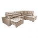 Sofá de Canto Retrátil e Reclinável Direito 3,40x2,36m Molas Cama inBox Espanha Velusoft Bege