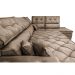 Sofá de Canto Retrátil e Reclinável Direito 3,40x2,36m Molas Cama inBox Espanha Velusoft Castor