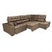 Sofá de Canto Retrátil e Reclinável Direito 3,40x2,36m Molas Cama inBox Espanha Velusoft Castor