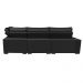 Sofá de Canto Retrátil e Reclinável Direito 3,40x2,36m Molas Cama inBox Espanha Velusoft Preto