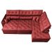 Sofá de Canto Retrátil e Reclinável Direito 3,40x2,36m Molas Cama inBox Espanha Velusoft Vermelho