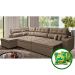 Sofá de Canto Retrátil e Reclinável Esquerdo 3,00x2,36m Molas Cama inBox Espanha Velusoft Castor
