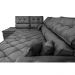 Sofá de Canto Retrátil e Reclinável Esquerdo 3,00x2,36m Molas Cama inBox Espanha Velusoft Cinza