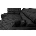 Sofá de Canto Retrátil e Reclinável Esquerdo 3,00x2,36m Molas Cama inBox Espanha Velusoft Preto