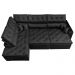 Sofá de Canto Retrátil e Reclinável Esquerdo 3,00x2,36m Molas Cama inBox Espanha Velusoft Preto