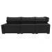 Sofá de Canto Retrátil e Reclinável Esquerdo 3,00x2,36m Molas Cama inBox Espanha Velusoft Preto