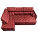 Sofá de Canto Retrátil e Reclinável Esquerdo 3,00x2,36m Molas Cama inBox Espanha Velusoft Vermelho