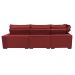 Sofá de Canto Retrátil e Reclinável Esquerdo 3,00x2,36m Molas Cama inBox Espanha Velusoft Vermelho