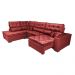 Sofá de Canto Retrátil e Reclinável Esquerdo 3,00x2,36m Molas Cama inBox Espanha Velusoft Vermelho
