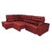 Sofá de Canto Retrátil e Reclinável Esquerdo 3,00x2,36m Molas Cama inBox Espanha Velusoft Vermelho
