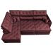 Sofá de Canto Retrátil e Reclinável Esquerdo 3,00x2,36m Molas Cama inBox Espanha Velusoft Vinho