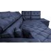 Sofá de Canto Retrátil e Reclinável Esquerdo 3,40x2,36m Molas Cama inBox Espanha Velusoft Azul