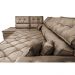 Sofá de Canto Retrátil e Reclinável Esquerdo 3,40x2,36m Molas Cama inBox Espanha Velusoft Castor