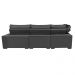 Sofá de Canto Retrátil e Reclinável Esquerdo 3,40x2,36m Molas Cama inBox Espanha Velusoft Cinza