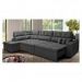 Sofá de Canto Retrátil e Reclinável Esquerdo 3,40x2,36m Molas Cama inBox Espanha Velusoft Cinza