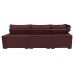 Sofá de Canto Retrátil e Reclinável Esquerdo 3,40x2,36m Molas Cama inBox Espanha Velusoft Vinho