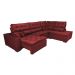 Sofá de Canto Retrátil e Reclinável com Molas Cama inBox Platinum 3,00x2,36 Tecido Suede Vermelho
