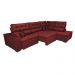 Sofá de Canto Retrátil e Reclinável com Molas Cama inBox Platinum 3,00x2,36 Tecido Suede Vermelho
