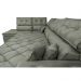 Sofá de Canto Retrátil e Reclinável com Molas Cama inBox Platinum Esquerdo 3,00x2,36 Suede Cinza