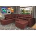 Sofá de Canto Retrátil e Reclinável com Molas Cama inBox Platinum Esquerdo 3,00x2,36 Suede Vinho