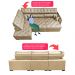Sofá de Canto Retrátil e Reclinável com Molas Cama inBox Platinum Esquerdo 3,40x2,36 Suede Bege