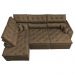 Sofá de Canto Retrátil e Reclinável com Molas Cama inBox Platinum Esquerdo 3,40x2,36 Suede Café