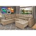 Sofá de Canto Retrátil e Reclinável com Molas Cama inBox Platinum Esquerdo 3,40x2,36 Suede Castor