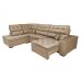 Sofá de Canto Retrátil e Reclinável com Molas Cama inBox Platinum Esquerdo 3,40x2,36 Suede Castor