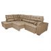 Sofá de Canto Retrátil e Reclinável com Molas Cama inBox Platinum Esquerdo 3,40x2,36 Suede Castor