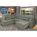 Sofá de Canto Retrátil e Reclinável com Molas Cama inBox Platinum Esquerdo 3,40x2,36 Suede Cinza