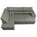 Sofá de Canto Retrátil e Reclinável com Molas Cama inBox Platinum Esquerdo 3,40x2,36 Suede Cinza