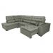 Sofá de Canto Retrátil e Reclinável com Molas Cama inBox Platinum Esquerdo 3,40x2,36 Suede Cinza