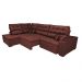 Sofá de Canto Retrátil e Reclinável com Molas Cama inBox Platinum Esquerdo 3,40x2,36 Suede Vinho