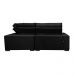 Sofá de Canto Retrátil, Reclinável, Molas Cama inBox Austin 2,60m x 2,60m Suede Velusoft Preto