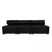 Sofá de Canto Retrátil, Reclinável, Molas Cama inBox Austin 3,85X2,64 ou 2,64X3,85 Suede Preto