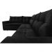 Sofá de Canto Retrátil, Reclinável, Molas Cama inBox Oklahoma 3,45X2,41 ou 2,41X3,45 Suede Preto