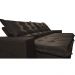 Sofá de Courino Retrátil e Reclinável 2,15m Cama inBox Bourbon SoftGel D40 Café