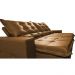 Sofá de Courino Retrátil e Reclinável 2,15m Cama inBox Bourbon SoftGel D40 Caramelo