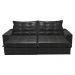 Sofá de Courino Retrátil e Reclinável 2,35m Cama inBox Bourbon SoftGel D40 Preto