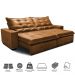 Sofá de Courino Retrátil e Reclinável 2,55m Cama inBox Bourbon SoftGel D40 Caramelo