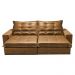 Sofá de Courino Retrátil e Reclinável 2,55m Cama inBox Bourbon SoftGel D40 Caramelo