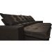 Sofá de Courino Retrátil e Reclinável 2,75m Cama inBox Bourbon SoftGel D40 Café