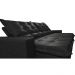 Sofá de Courino Retrátil e Reclinável 2,75m Cama inBox Bourbon SoftGel D40 Preto