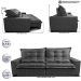 Sofá de Couro Elétrico Retrátil 2,55m Cama inBox Gran Toro SoftGel D40 Cinza