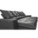 Sofá de Couro Elétrico Retrátil 2,55m Cama inBox Gran Toro SoftGel D40 Cinza
