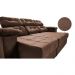 Sofa Itália 2,80 Mts Retrátil e Reclinavel Tecido Suede Castor - Cama InBox