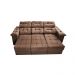 Sofa Itália 2,80 Mts Retrátil e Reclinavel Tecido Suede Castor - Cama InBox