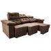 Sofa Itália 2,80 Mts Retrátil e Reclinavel Tecido Suede Castor - Cama InBox