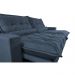 Sofa Retrátil e Reclinável 2,12m com Molas Ensacadas Cama inBox Soft Tecido Suede Azul