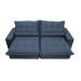 Sofa Retrátil e Reclinável 2,12m com Molas Ensacadas Cama inBox Soft Tecido Suede Azul